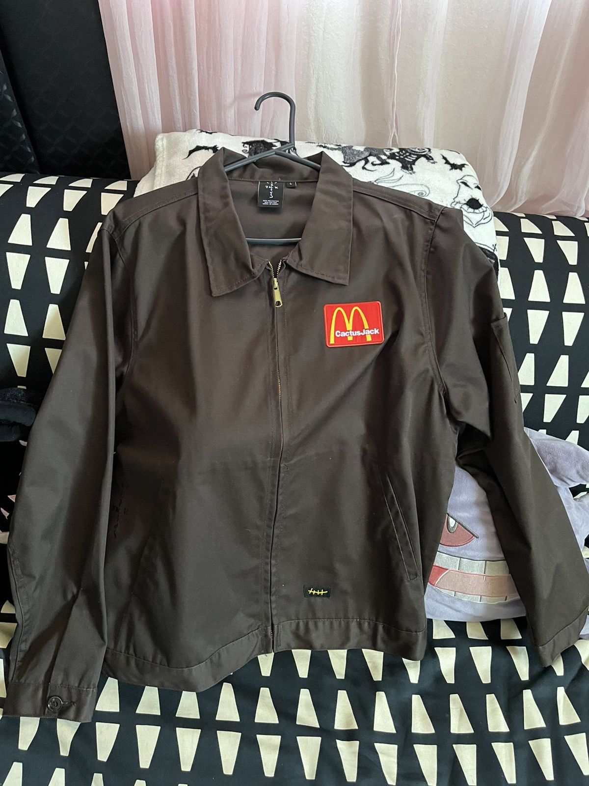 image of Travis Scott X Mcdonald’S Work Jacket in Brown, Men's (Size Large)