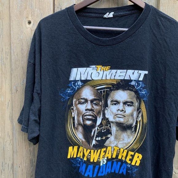 image of Vintage 2014 Mayweather Vs Maidana Graphic T Shirt Xl, Men's