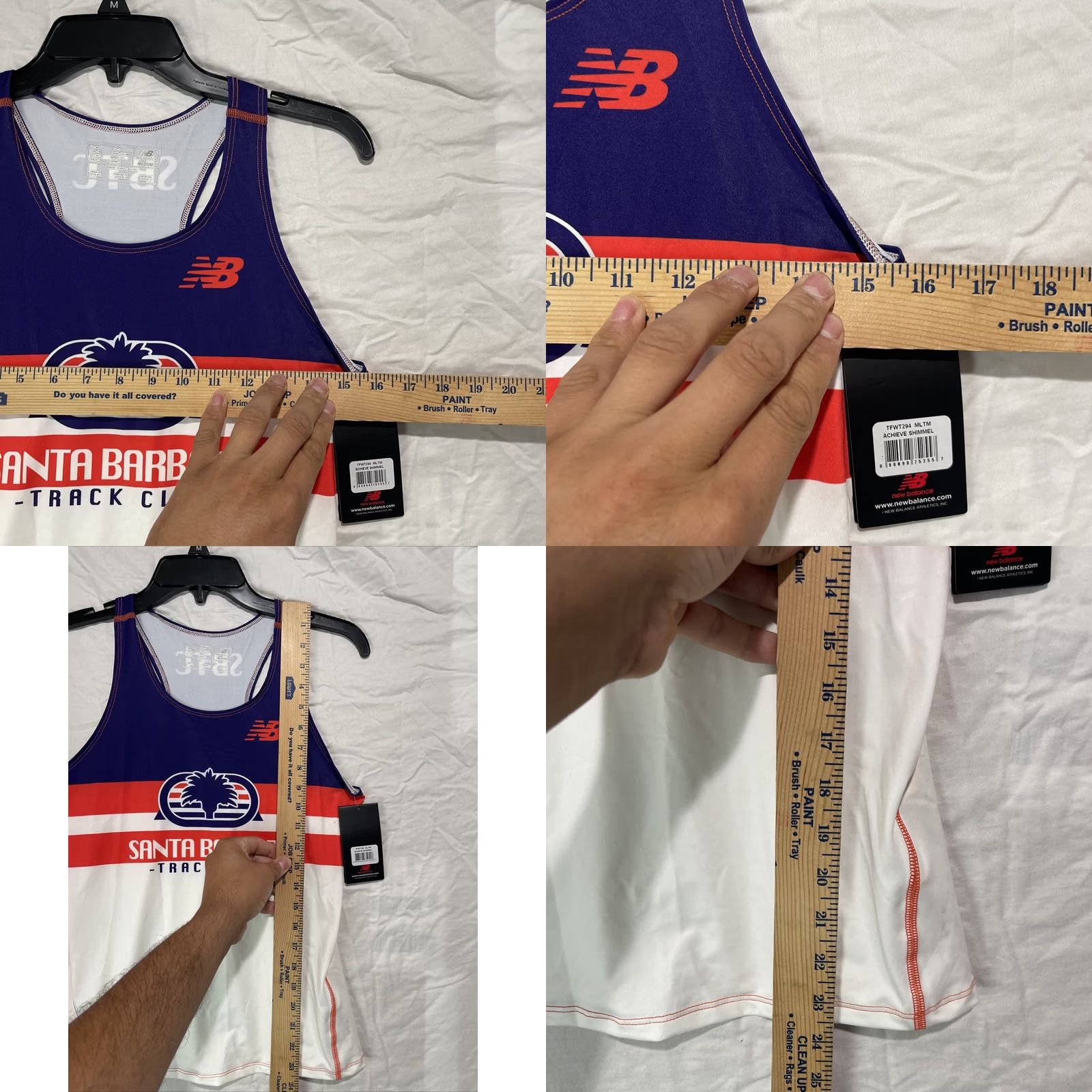 New Balance New Balance Santa Barbara Track Club Shirt Womens Medium Sleeveless Racerback Tank Purple Jersey Activewear Shirt Size M / US 6-8 / IT 42-44 - 9 Thumbnail
