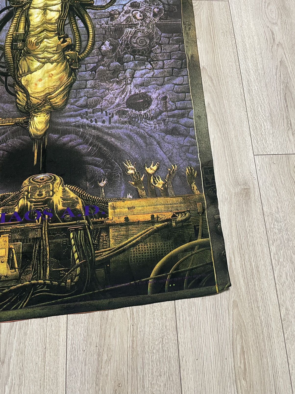 Band Tees Vintage 1993 Sepultura Chaos AD Band Poster Rare Scarf Size ONE SIZE - 5 Thumbnail