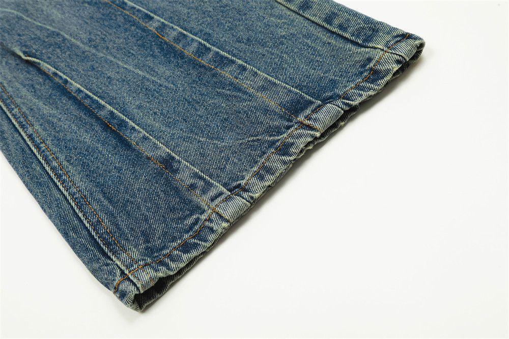 Vintage Men's hippie washed distressed flared jeans Size US 32 / EU 48 - 6 Thumbnail