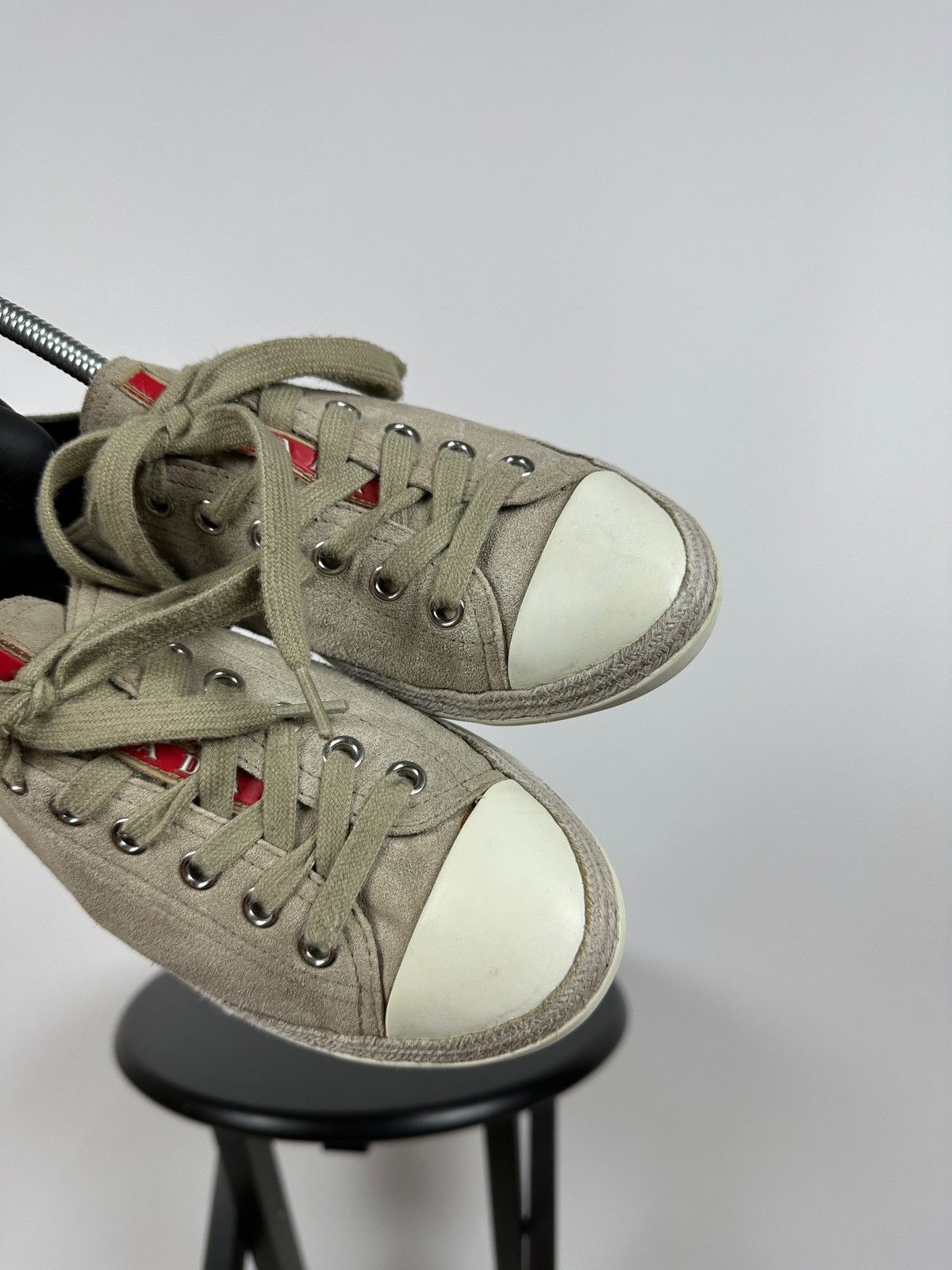 Prada Prada Suede Low Tops Red Tab Linea Rossa Trainers Sneakers Size US 8.5 / IT 38.5 - 14 Thumbnail