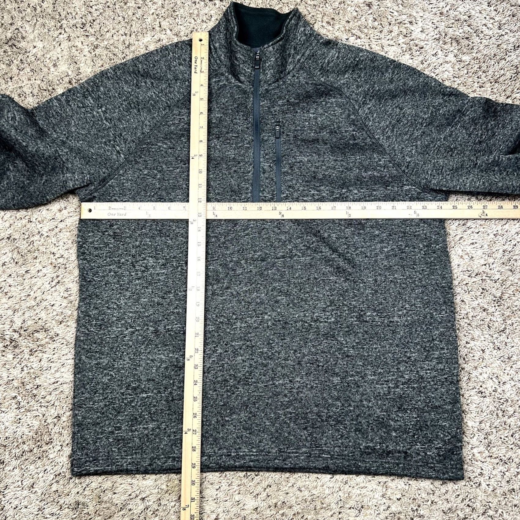 Eddie Bauer Eddie Bauer Mens Quarter Zip Fleece Pullover Gray XL Chest Pocket Firns? Size US XL / EU 56 / 4 - 6 Thumbnail