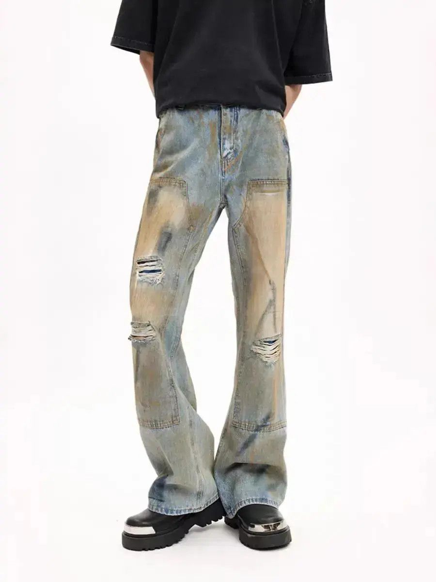 Japanese Brand Street style dirty ripped jeans Size US 30 / EU 46 - 2 Thumbnail