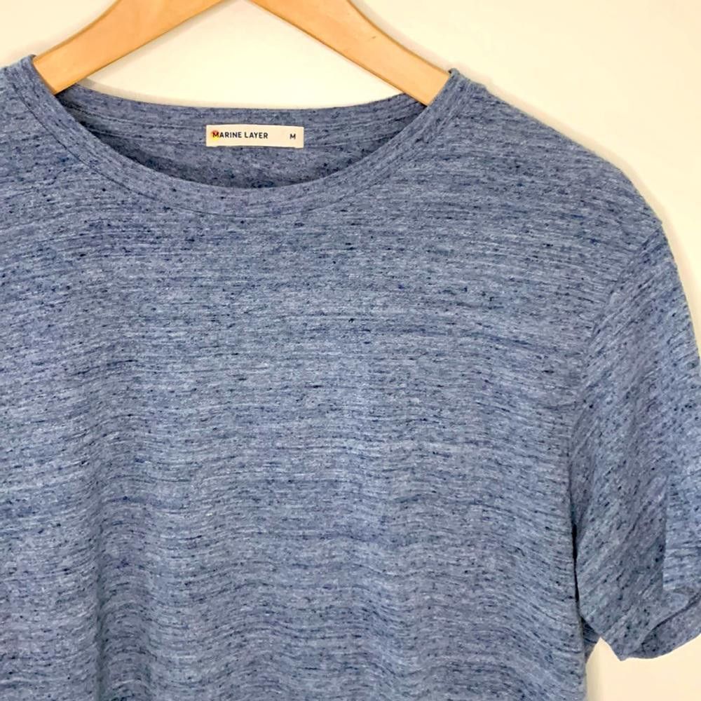 Marine Layer SS Crew T - Marine Layer - Med- Heather Blue -60/40 Ctn/poly Size US M / EU 48-50 / 2 - 1 Thumbnail