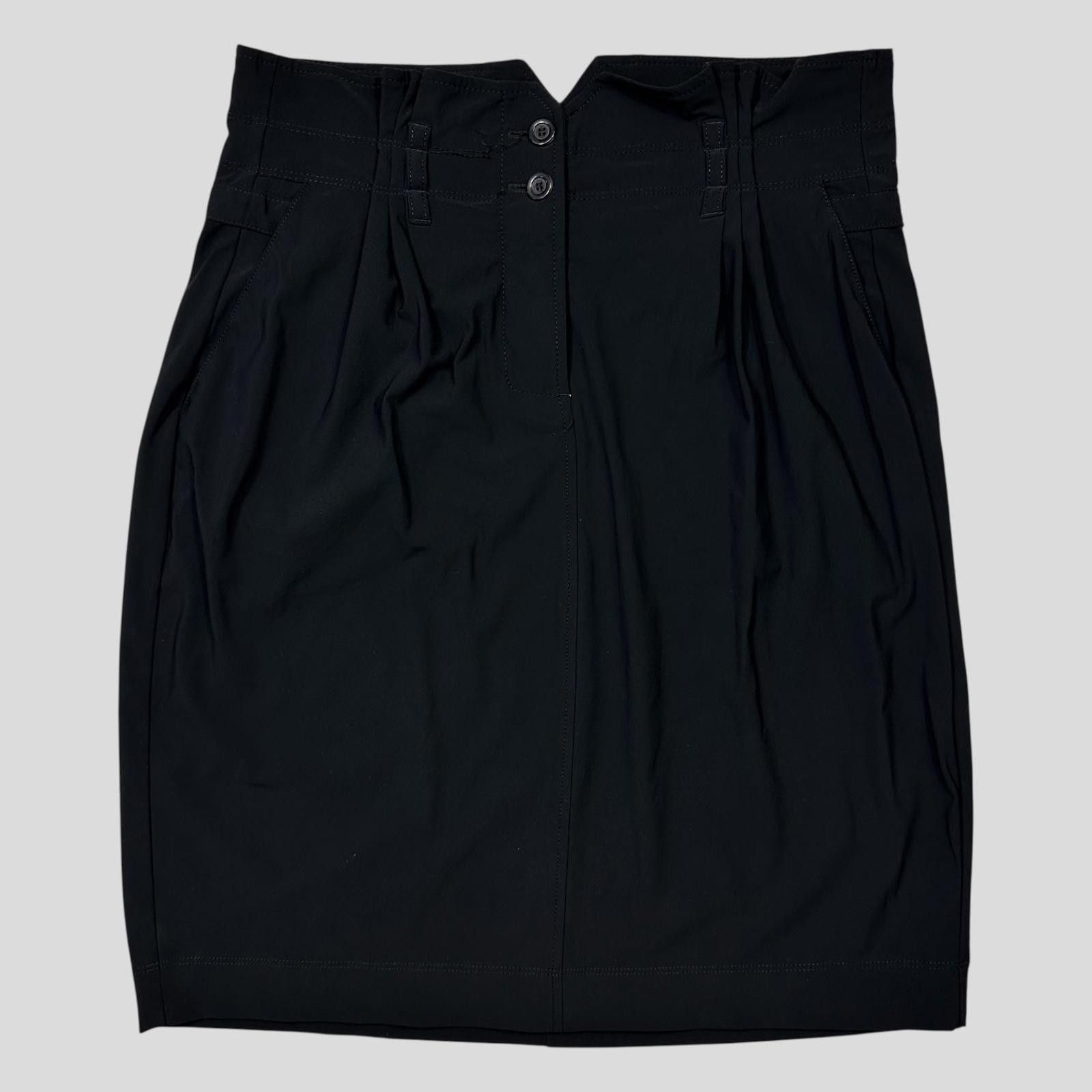 Marithe + Francois Girbaud M+FG 00’s Rayon Silk Belted Skirt with Pleats - IT42 UK8-10 Size 28" / US 6 / IT 42 - 2 Thumbnail