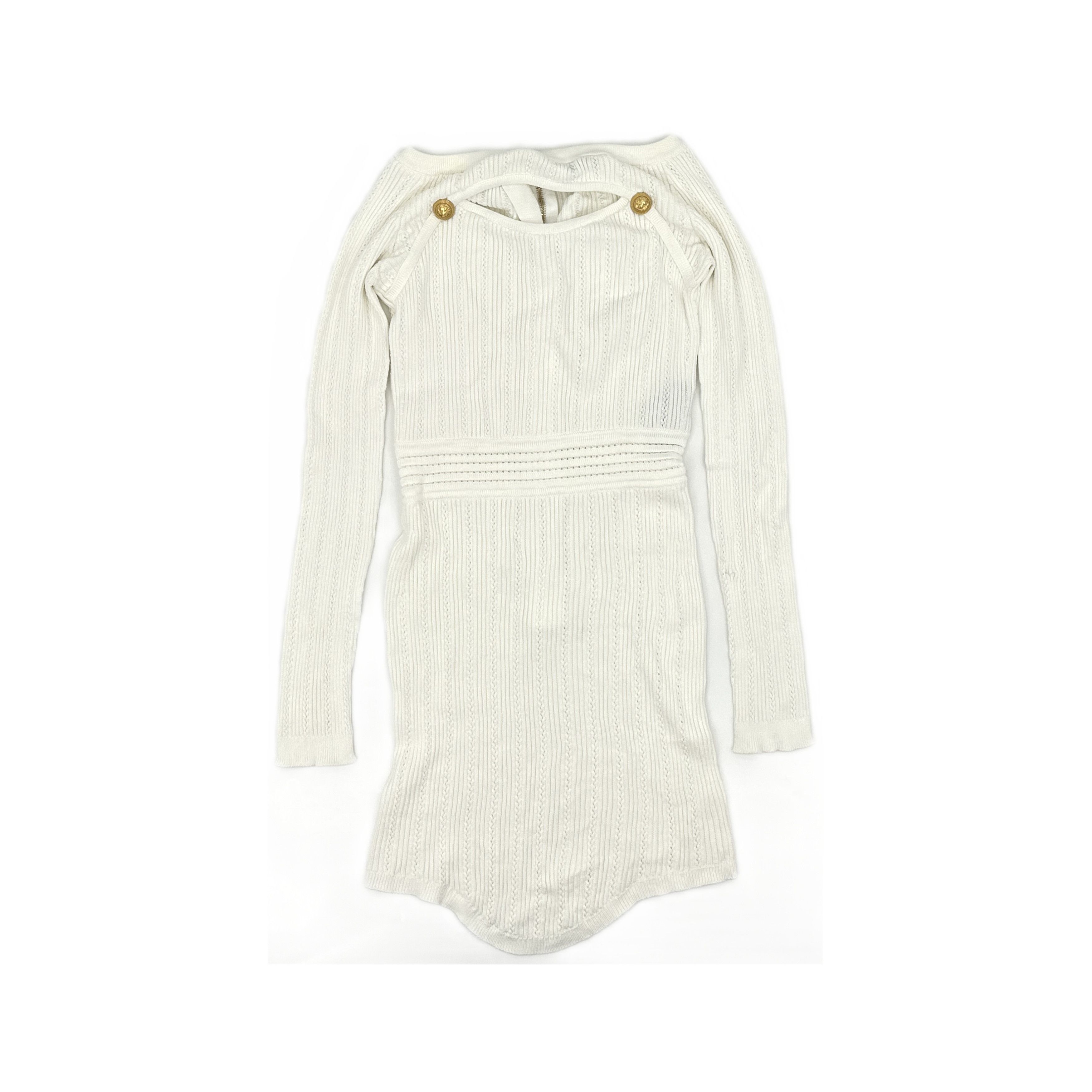 Balmain Balmain Ribbed Knit Mini Dress Size 40 Size M / US 6-8 / IT 42-44 - 1 Thumbnail