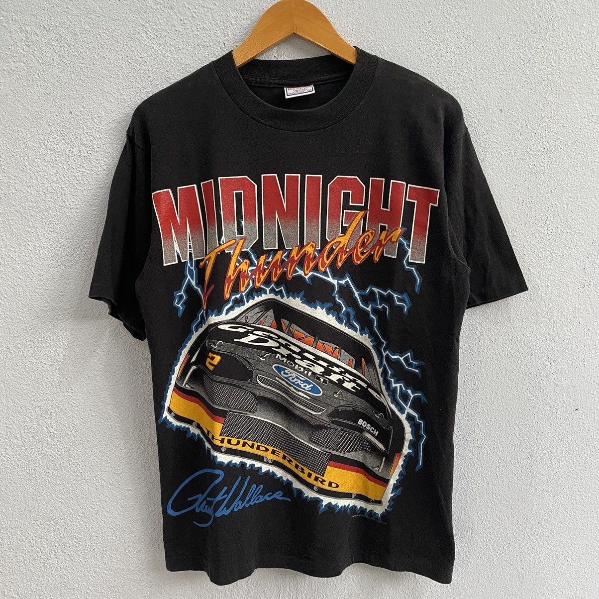 NASCAR × Vintage Vintage 90s Nascar feel the thunder all over print tshirt Size US L / EU 52-54 / 3 - 1 Thumbnail