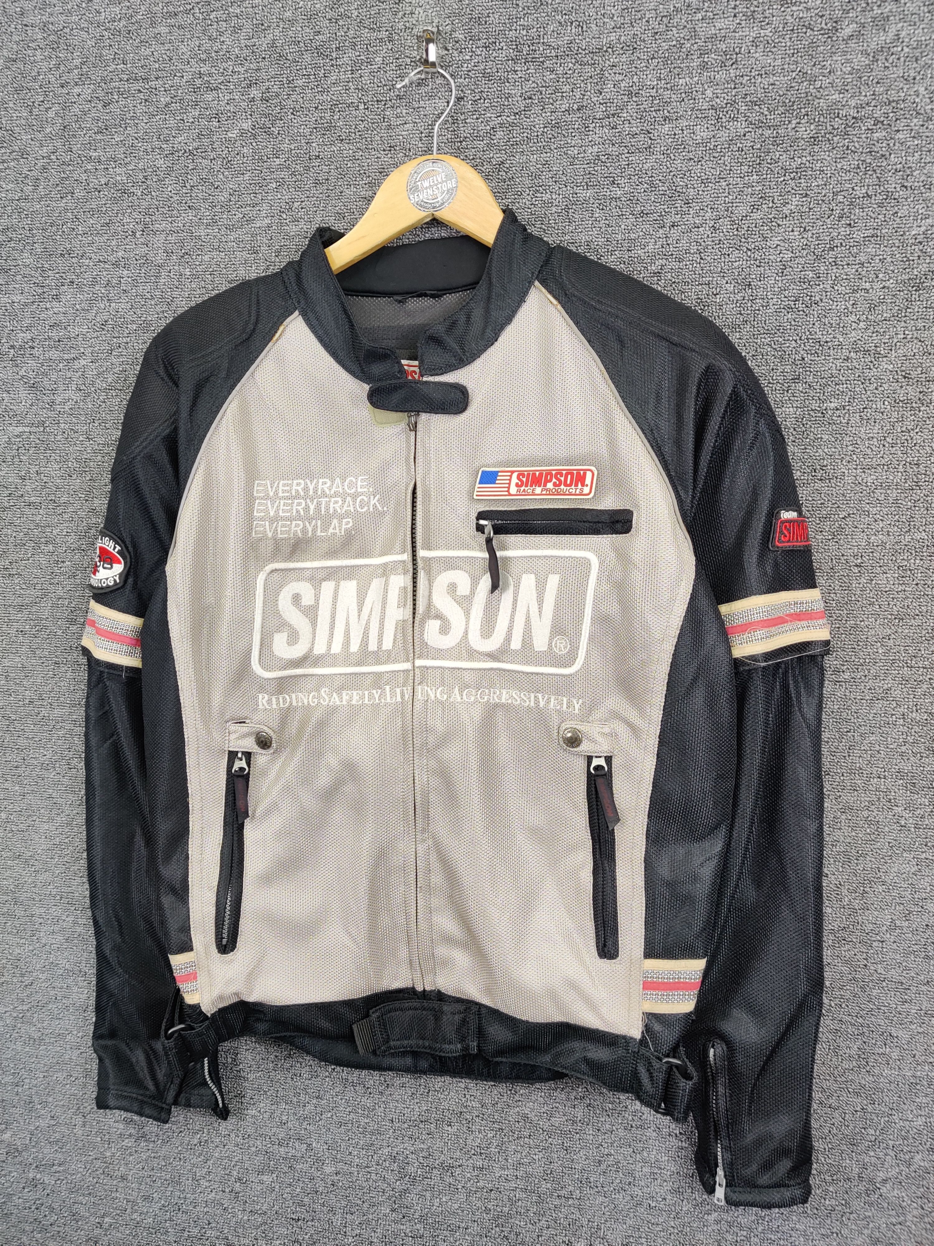 Vintage Vintage Simpson Racing Bikers Motorcycle Jacket Size US L / EU 52-54 / 3 - 2 Thumbnail