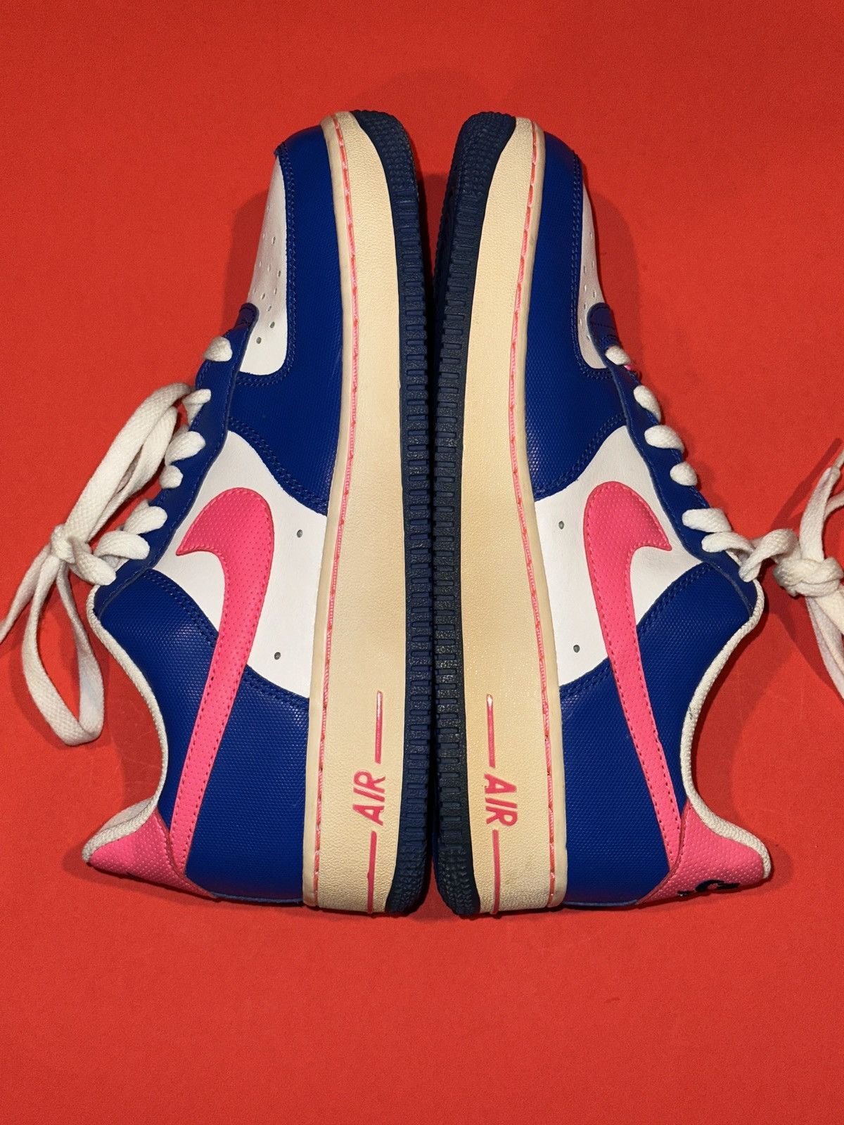 Nike NOS Vtg NIKE Air Force 1 AF-1 '82 Pink & Blue Deadstock 7M Size US 7 / EU 40 - 9 Thumbnail