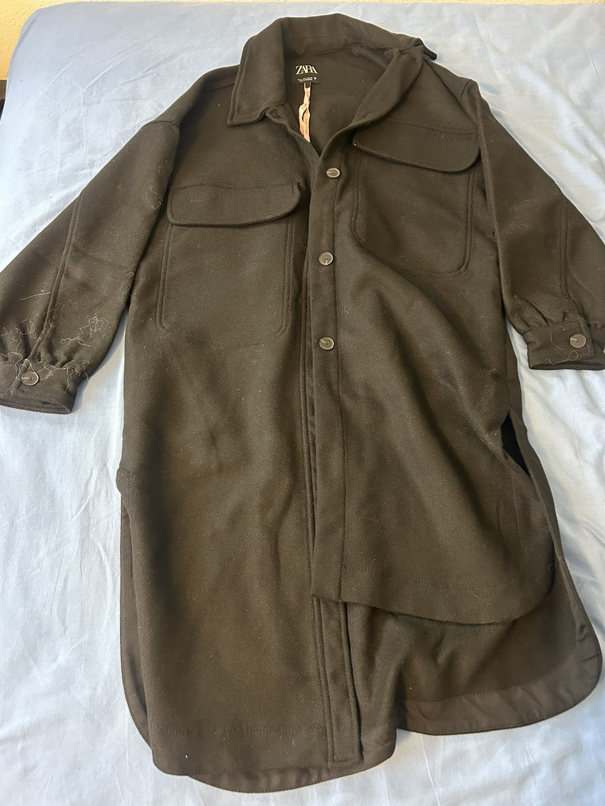 Zara zara wool blend coat Size S / US 4 / IT 40 - 1 Thumbnail