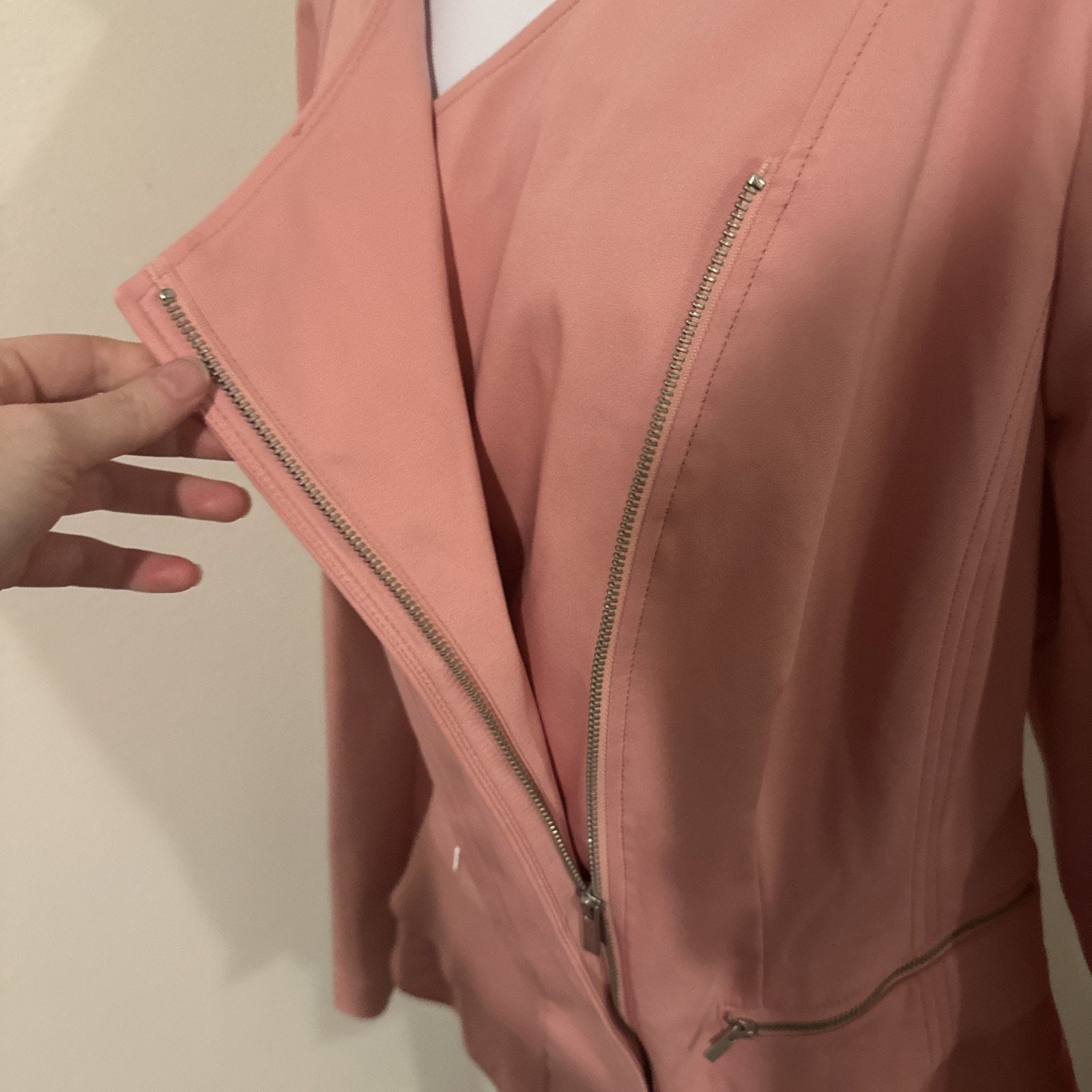 Other Lane Bryant Double Weave Stretch Jacket Blazer Pink 18 NWT Size XXL / US 16-18 / IT 52-54 - 5 Thumbnail