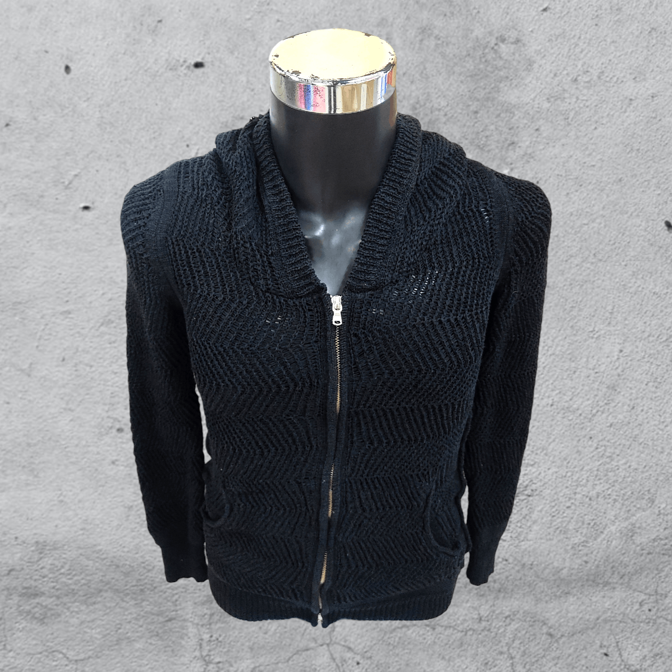 Tornado Mart Beautybeast TORNADO MART Mesh Knitted Hooded Cardigan Size US M / EU 48-50 / 2 - 3 Thumbnail