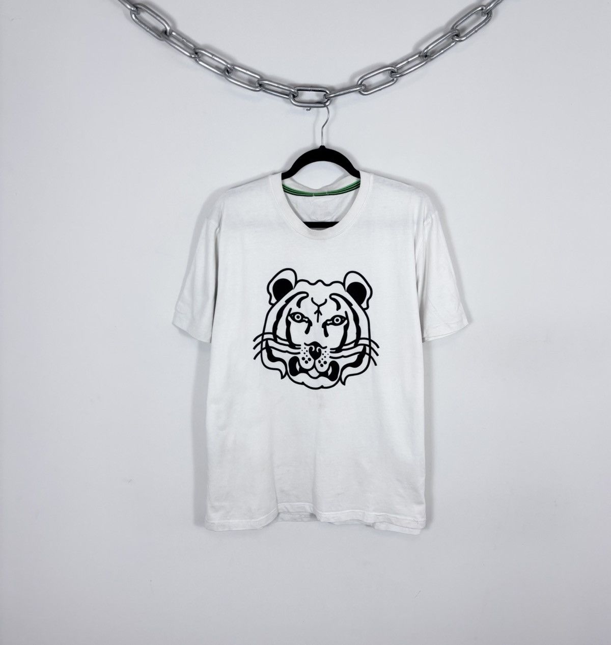 Kenzo Kenzo Paris Men’s Big Tiger Print Logo White T-Shirt Tee Size US L / EU 52-54 / 3 - 1 Thumbnail