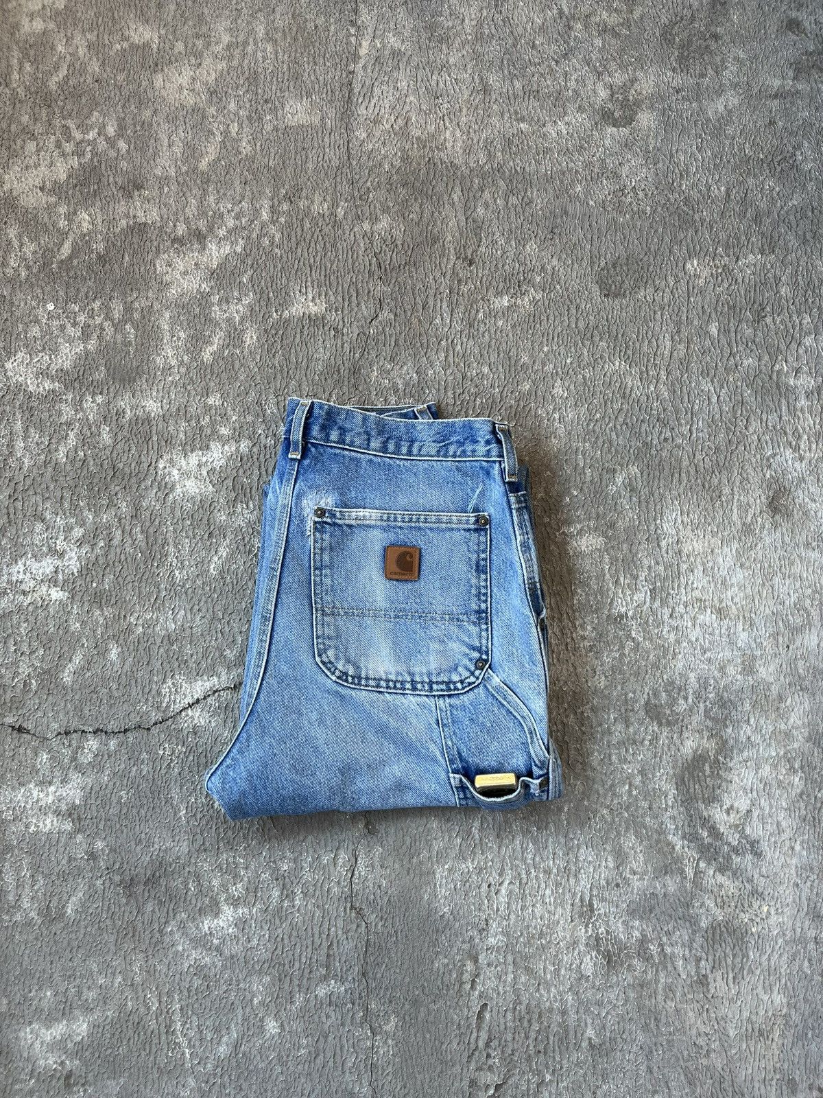 Carhartt Carhartt Double Knee Pants Denim B01 Dnm | 30 Dungaree Fit Size US 30 / EU 46 - 5 Thumbnail