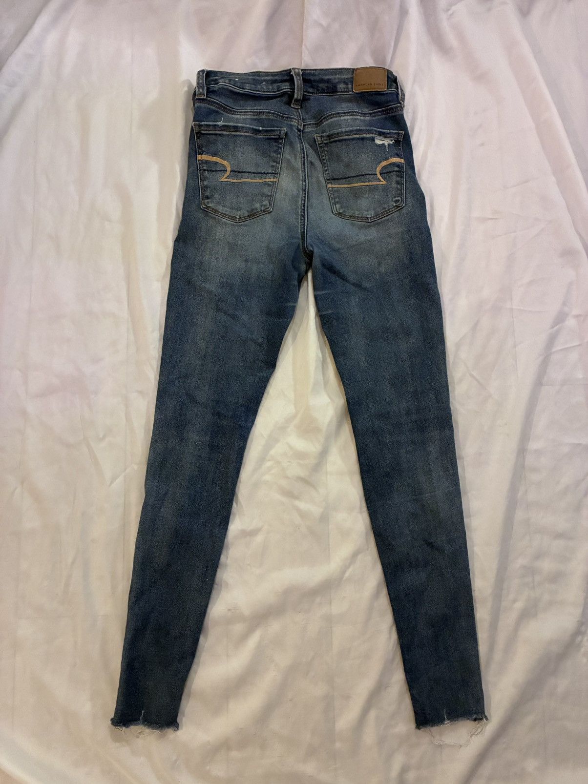 American Eagle Outfitters American Eagle Ne(x)t Level Distressed High-Waisted Jegging Size 26" / US 2 / IT 38 - 4 Thumbnail