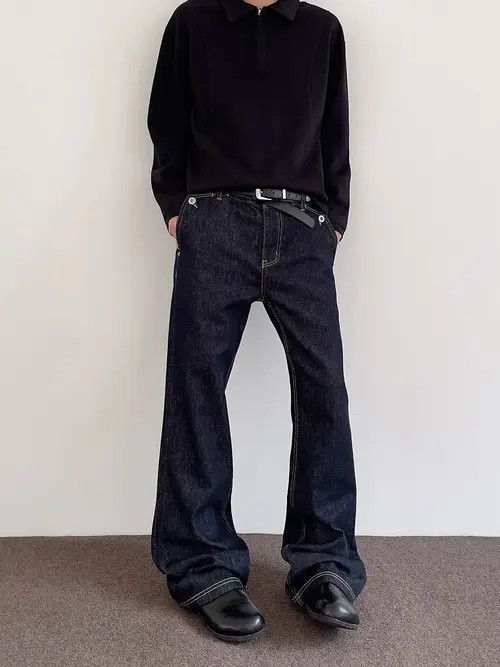 VIBE Blue Wide Leg Flare Jeans Size US 32 / EU 48 - 5 Thumbnail
