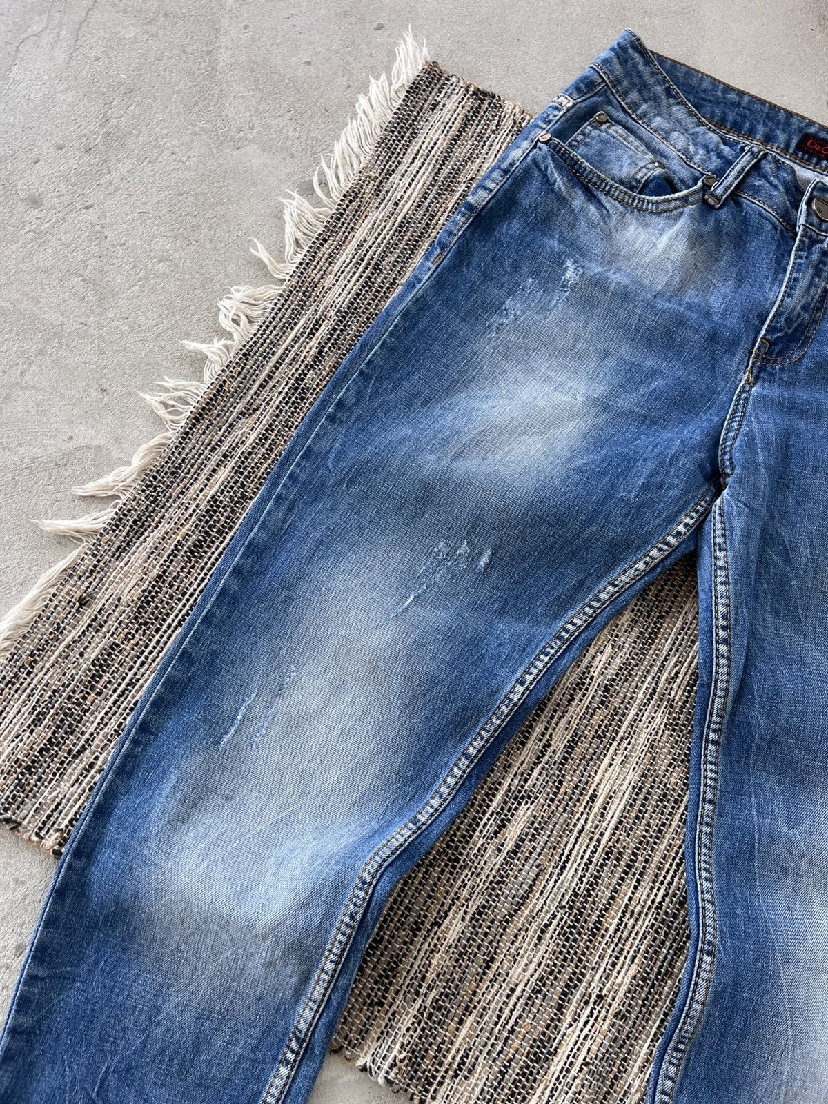 Designer Vintage Dolce Gabbana Style Jeans Denim Pants Y2K Avantgarde Size US 29 - 5 Thumbnail