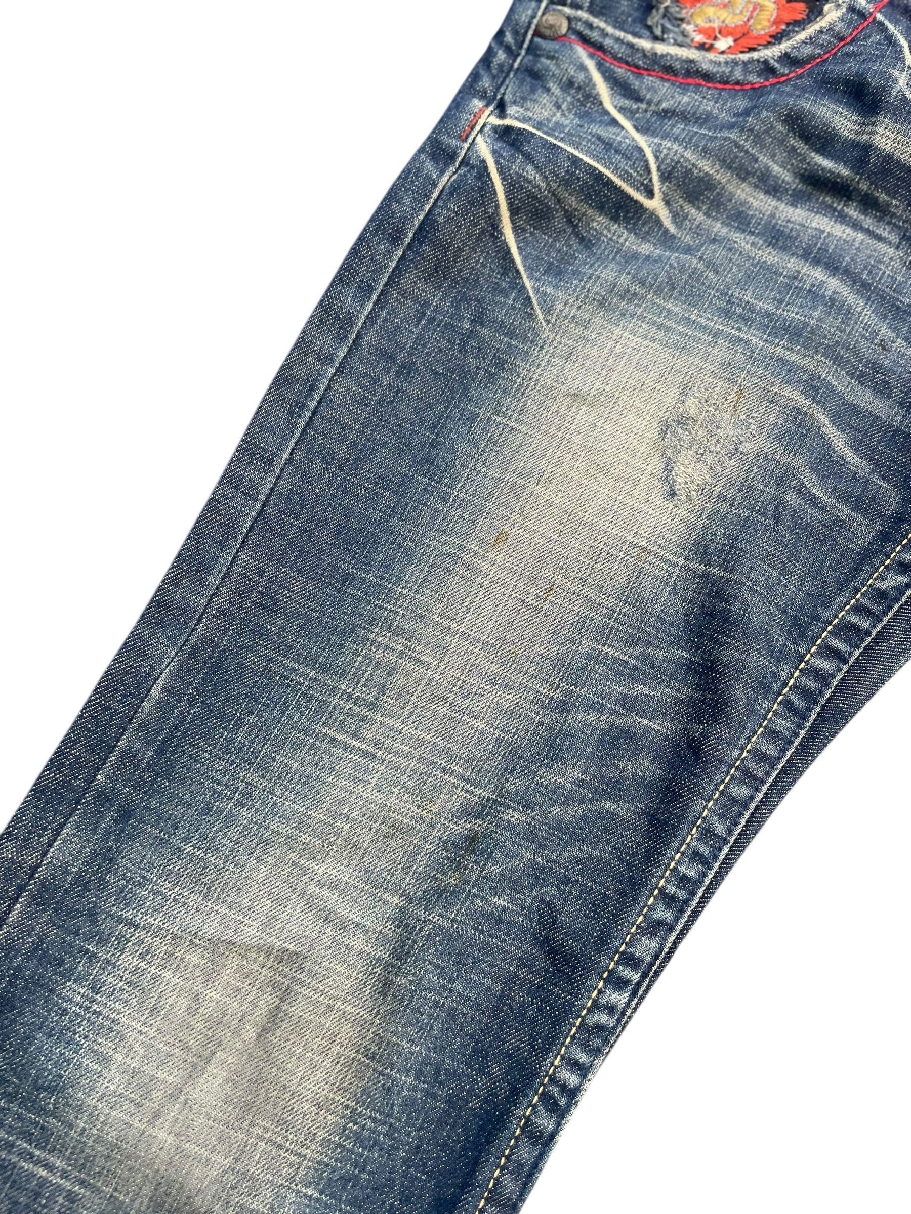 Japanese Brand Red Pepper Crazy Emboiderey Denim Size 31" - 7 Thumbnail
