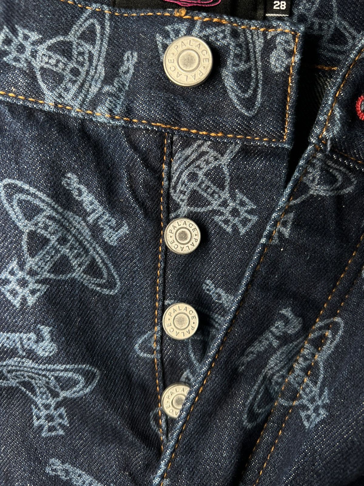Palace × Vivienne Westwood Vivienne Westwood x Palace Logo Denim Jeans Size US 28 / EU 44 - 9 Thumbnail
