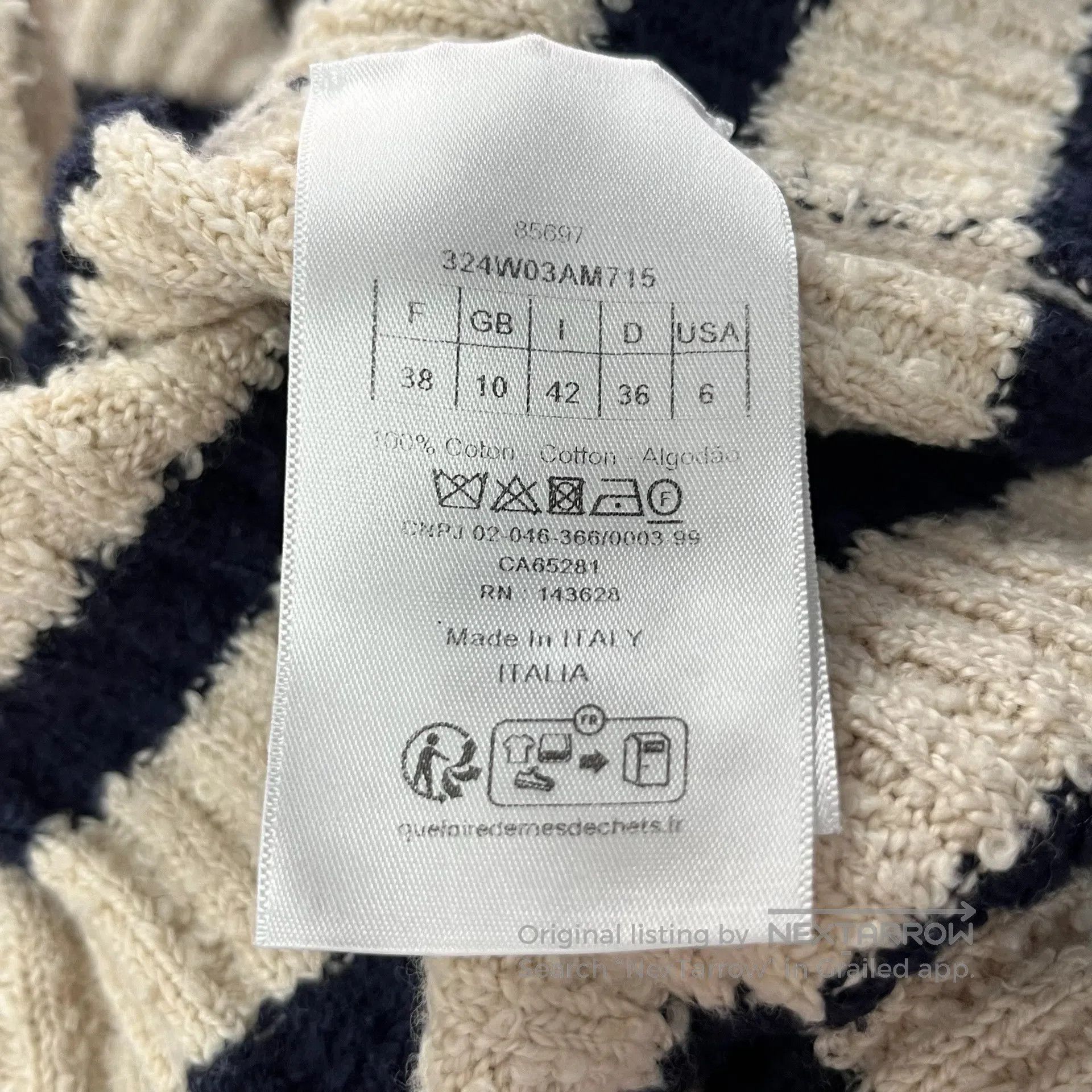 Dior Dior Black and ivory vintage striped anchor button knit ca Size XS / US 0-2 / IT 36-38 - 6 Thumbnail