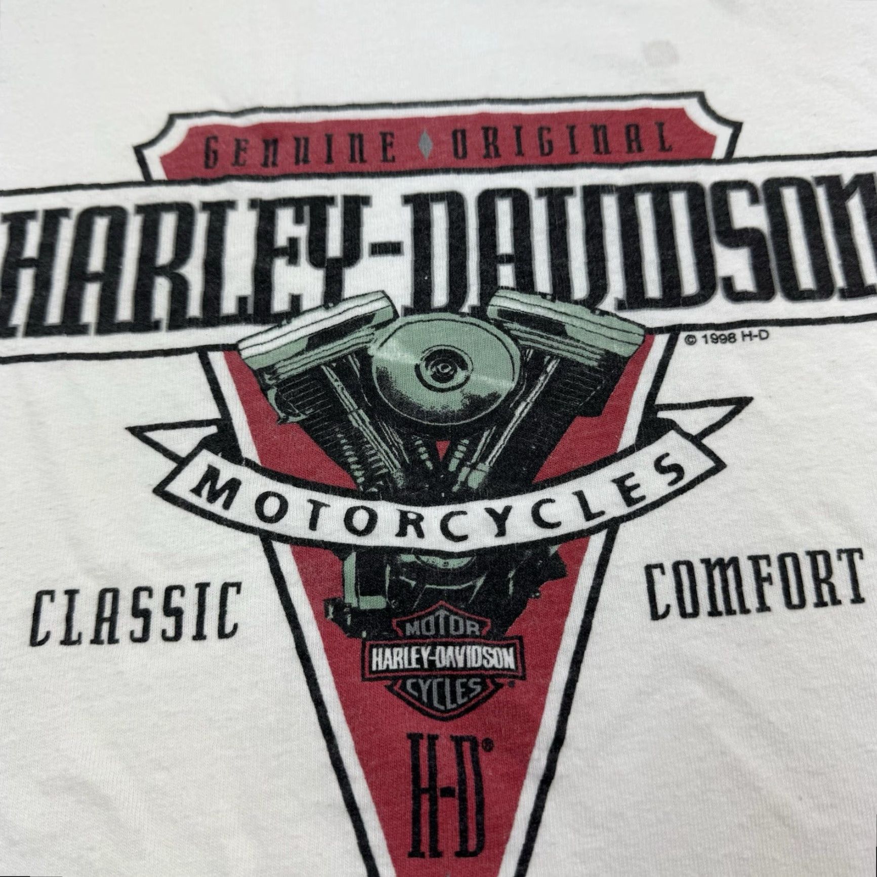Harley Davidson VINTAGE Harley-Davidson T-Shirt Adult XL White Biker Motorcycle 90s Mens Size US XL / EU 56 / 4 - 4 Thumbnail
