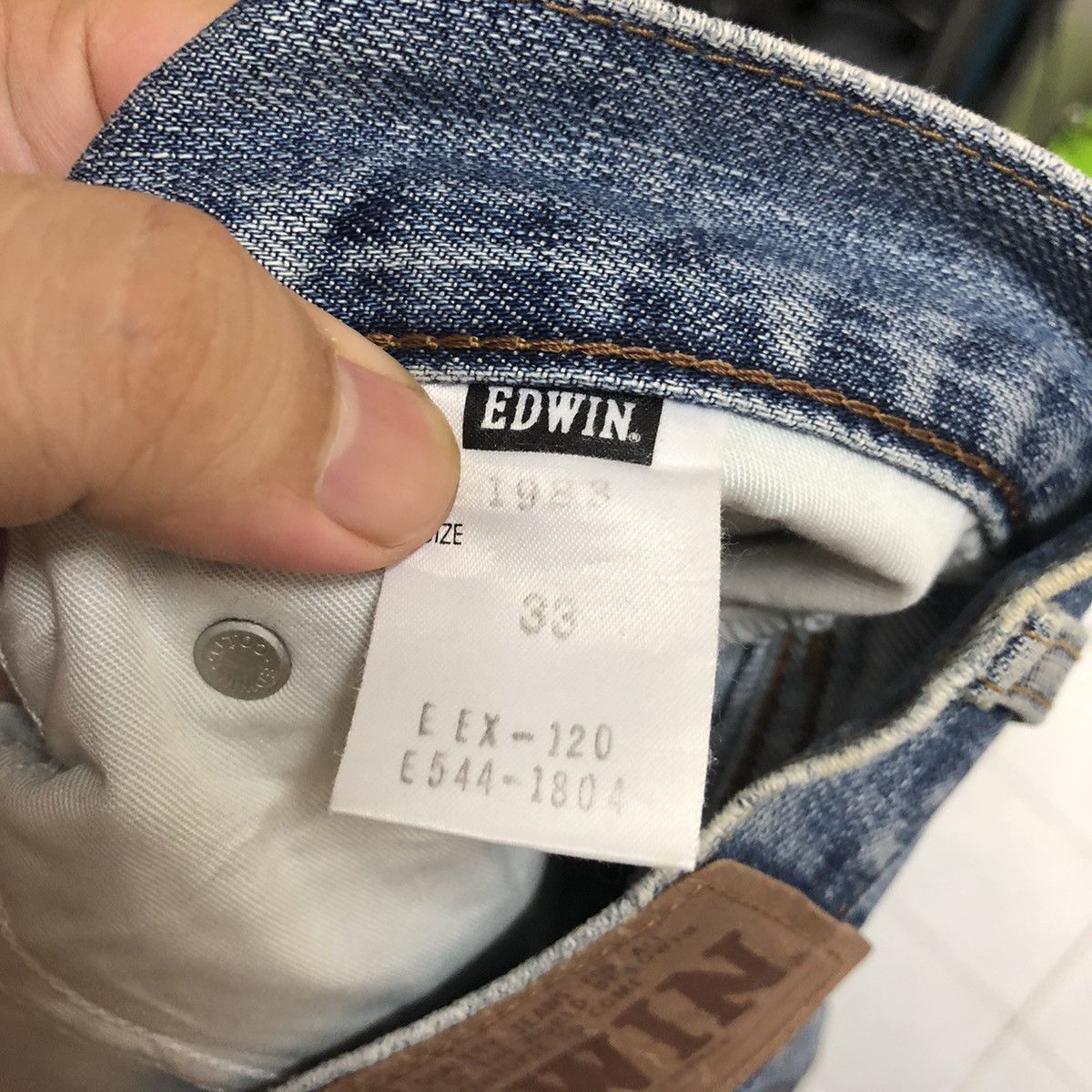 Edwin DL Edwin Japan vintage Blue Denim Pants #C186 Size US 33 - 19 Thumbnail