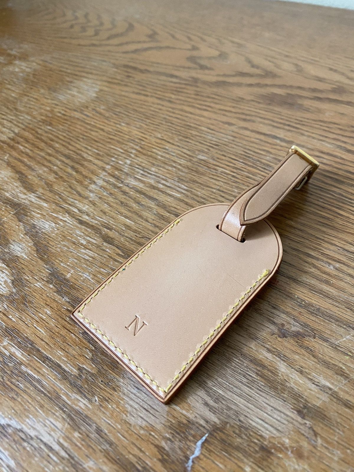 Louis Vuitton Louis Vuitton vachetta leather luggage ID tag name tag Size ONE SIZE - 3 Thumbnail