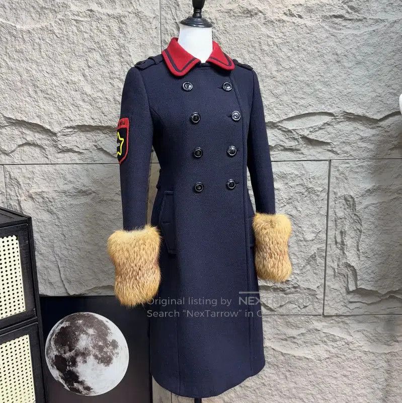 Miu Miu Miu Miu Deep Blue Wool Women's Coat . Size S / US 4 / IT 40 - 1 Thumbnail
