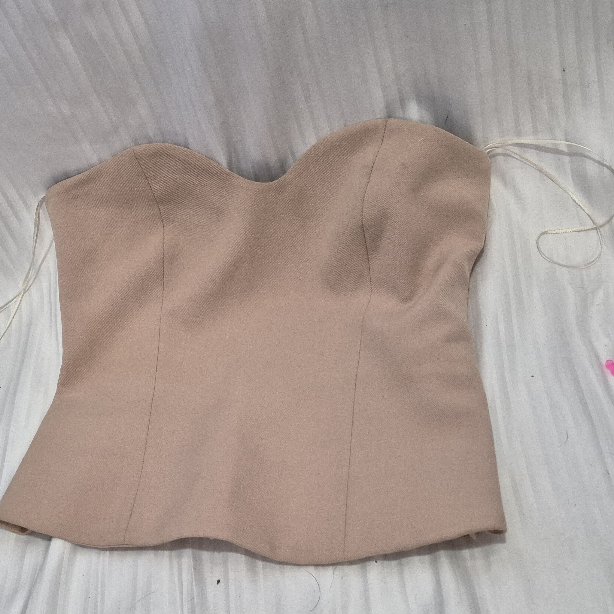 Zara Zara XS Dusty Pink Strapless Bustier Top Size XS / US 0-2 / IT 36-38 - 2 Thumbnail