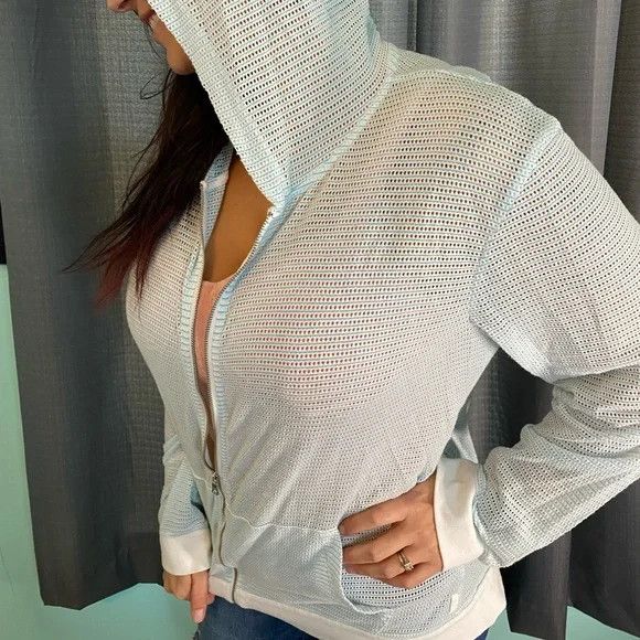 Armani Exchange G-Fall-2014 Armani Exchange Mesh Hoodie Zipper Size S / US 4 / IT 40 - 1 Thumbnail