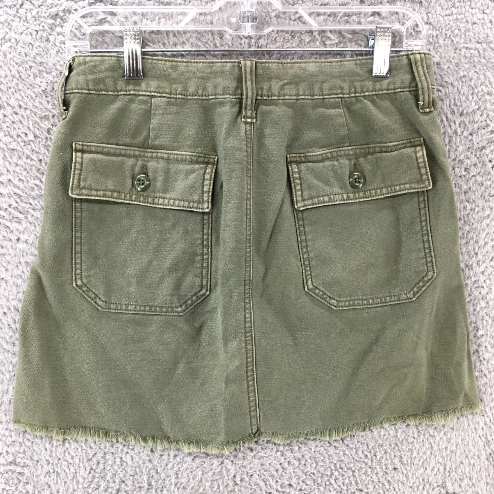 American Eagle Outfitters American Eagle Outfitters Short Mini Skirts Womens 2 Green Cotton Button Fly Skirt Size 26" / US 2 / IT 38 - 7 Thumbnail