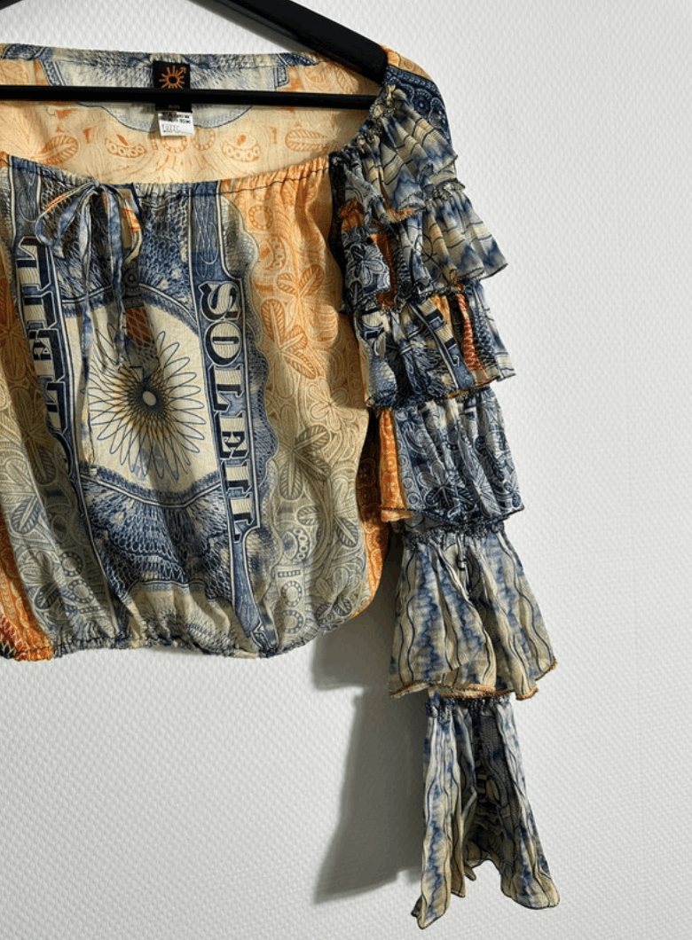 Jean Paul Gaultier Jean Paul Gaultier Top Mesh Blouses Shirt Print Soleil Size L / US 10 / IT 46 - 8 Thumbnail