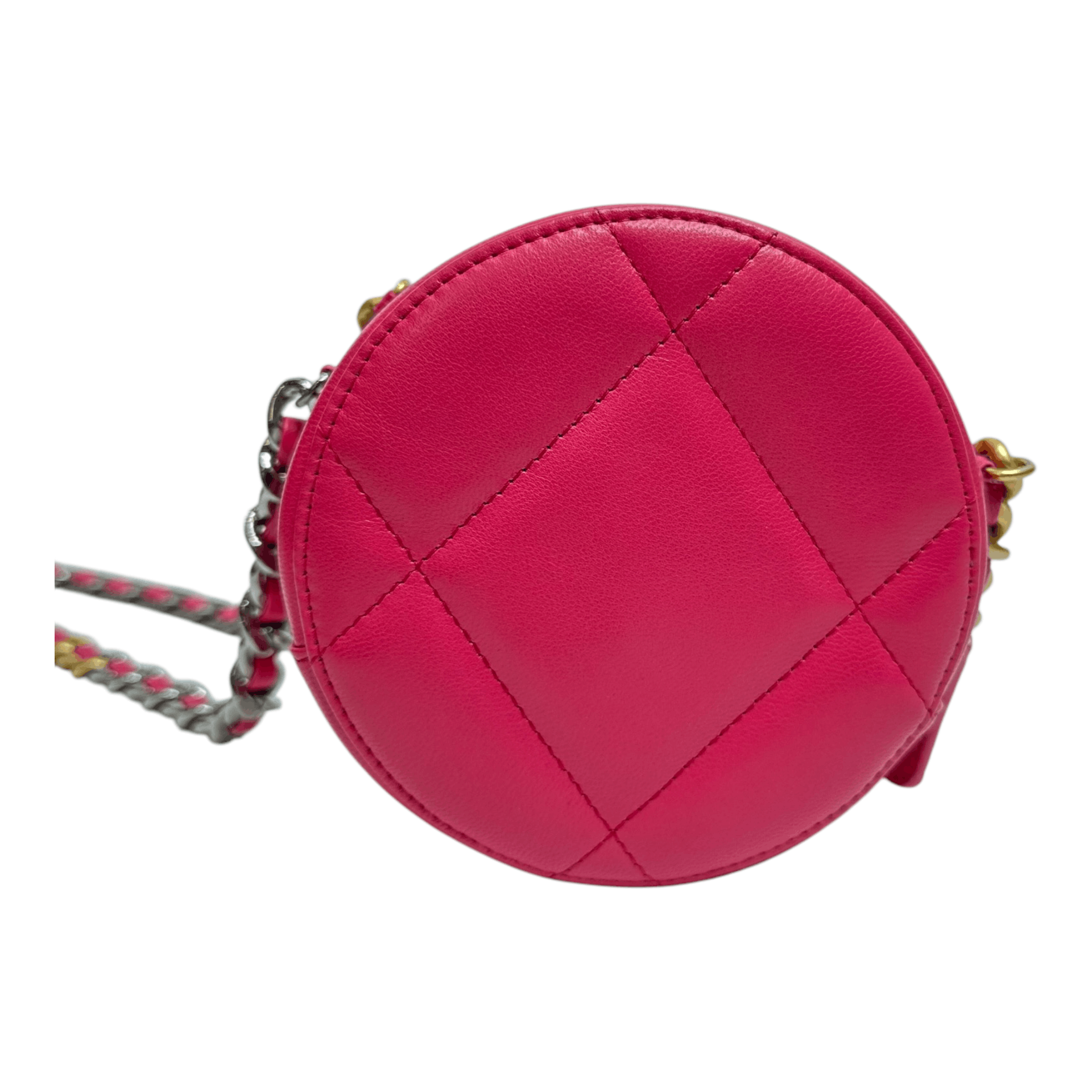 Chanel Chanel Pink Lambskin 19 Round Clutch With Chain Size ONE SIZE - 3 Thumbnail
