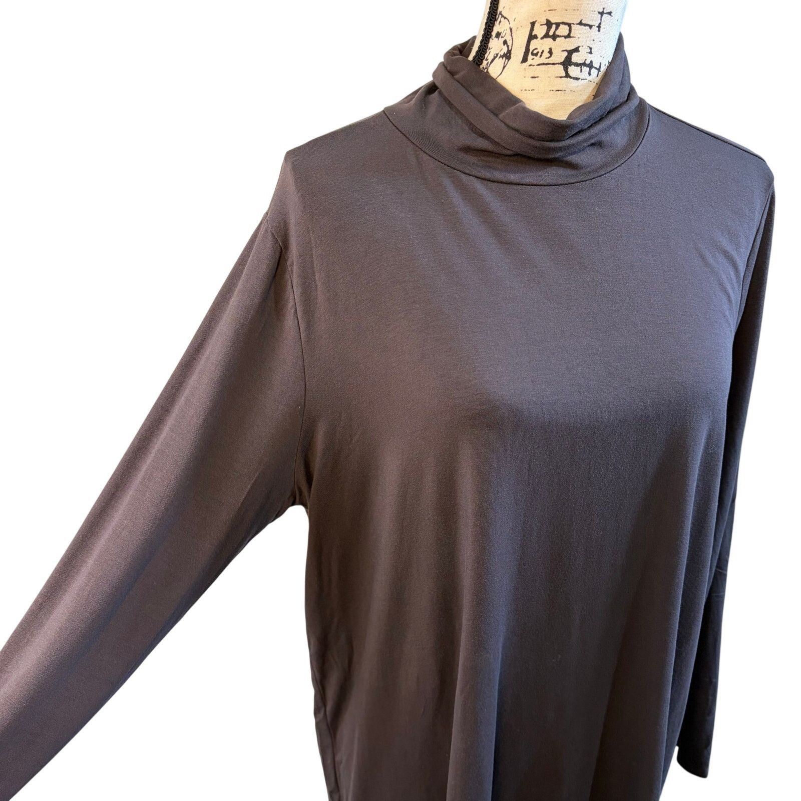 Eileen Fisher Eileen Fisher Jersey Knit Dress Dark Gray Stretch Basic XL Size XL / US 12-14 / IT 48-50 - 2 Thumbnail