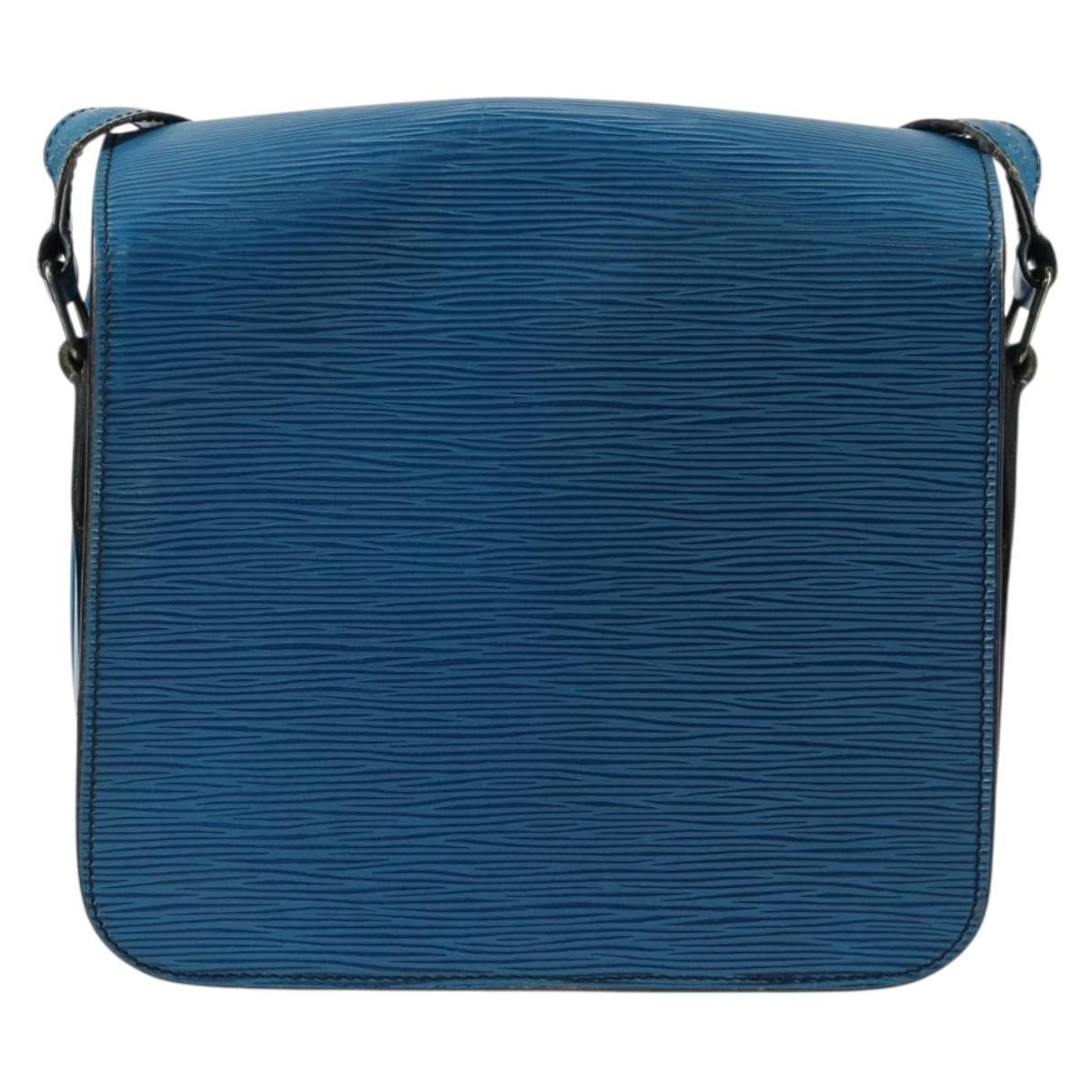 Louis Vuitton LOUIS VUITTON Epi Cartouchiere MM Shoulder Bag Blue M52245 Size ONE SIZE - 2 Thumbnail