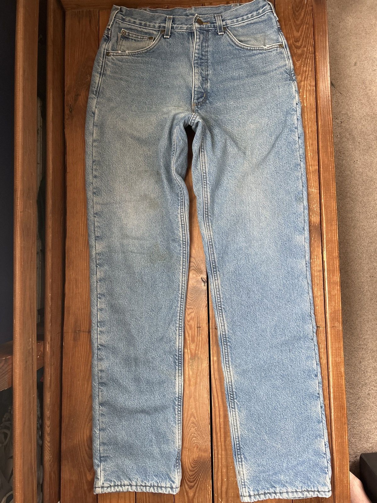 Carhartt × Vintage Vintage Carhartt Fleece Lined Blue Denim Jeans Size US 32 / EU 48 - 2 Thumbnail