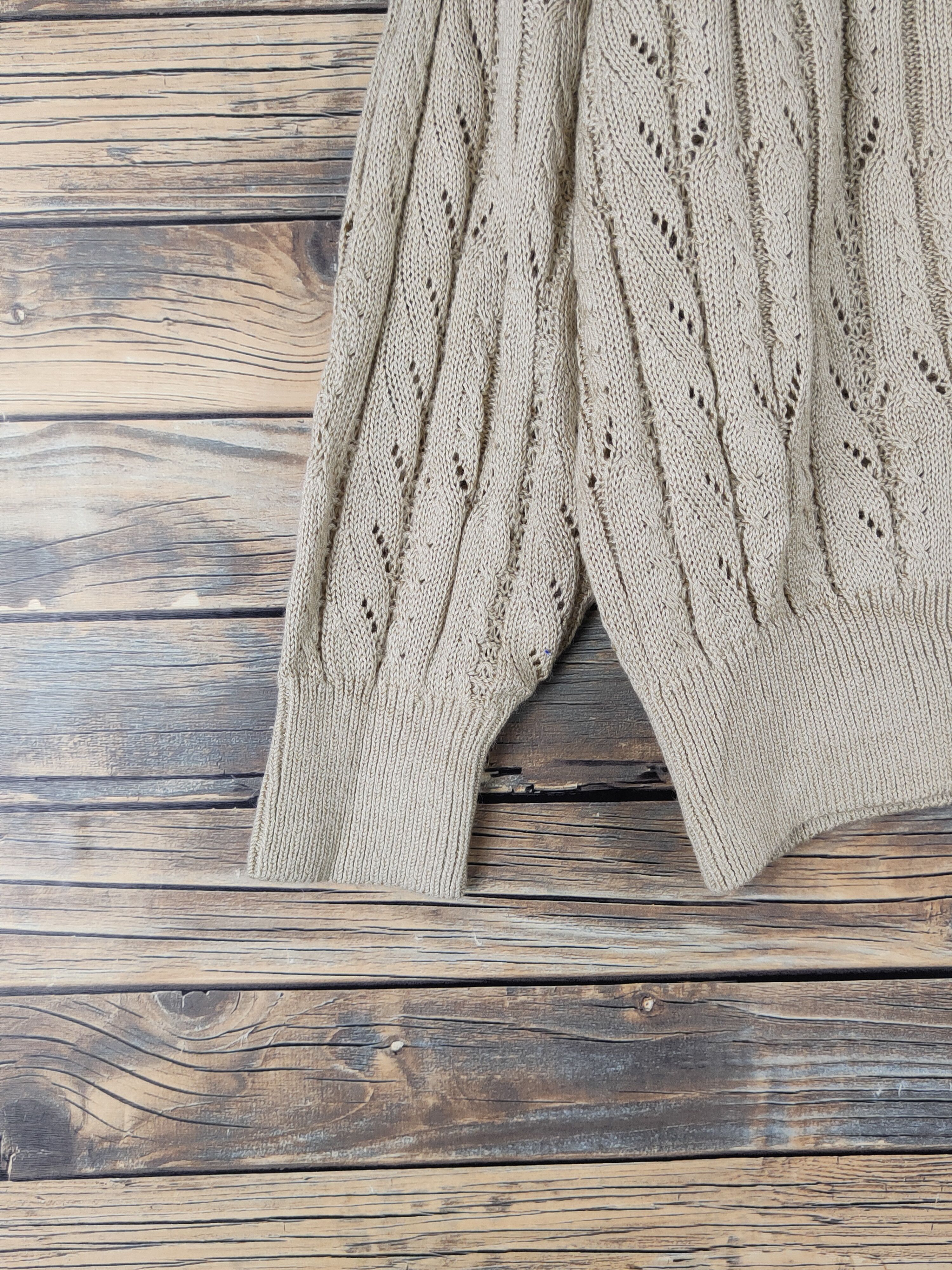 Aran Isles Knitwear Premiyell Light Brown Knitwear Cardigan #W1646 Size M / US 6-8 / IT 42-44 - 4 Thumbnail
