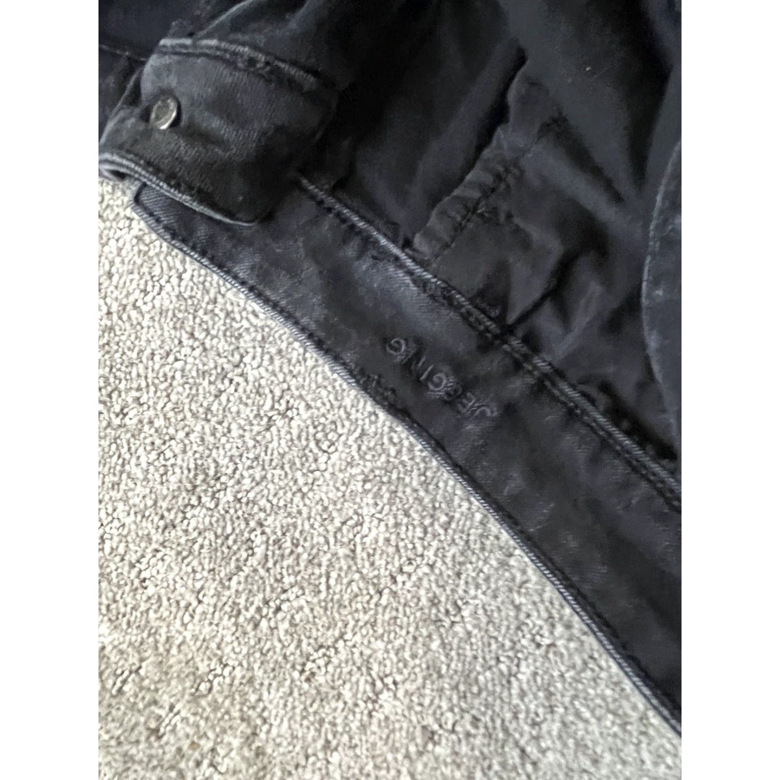 American Eagle Outfitters AMERICAN EAGLE Black Super Stretch Denim Jegging Pants Womens Size 14 Distressed Regular Size 36" / US 14 / IT 50 - 6 Thumbnail