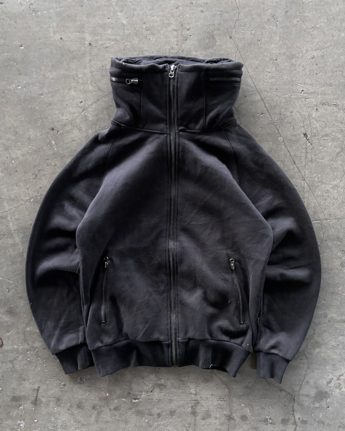 Pre-owned If Six Was Nine X Le Grande Bleu L G B 2000s Nibs Bono Black Zip Up Hoodie