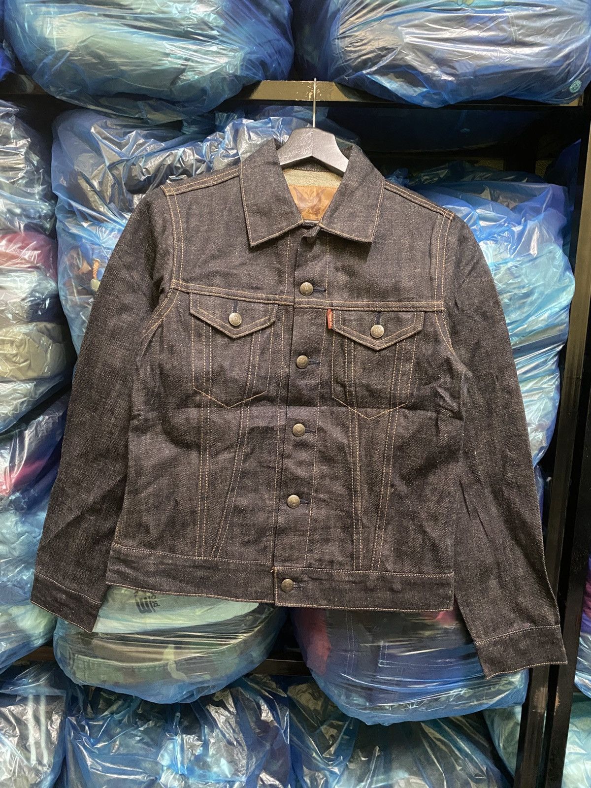 Chevignon Chevignon Raw Selvedge Type III Denim Jacket Butterfly Logo Size US XS / EU 42 / 0 - 3 Thumbnail