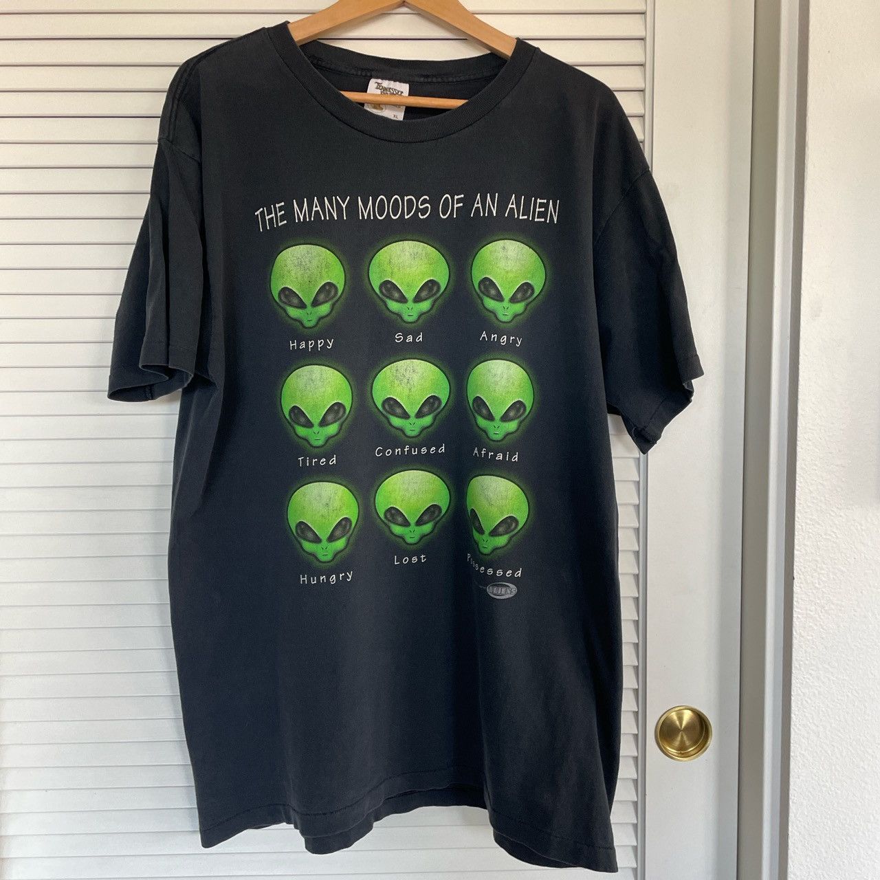 image of Alien Workshop x Vintage 90's The Many Moods Of Alien Single Stitch in Black, Men's (Size XL)