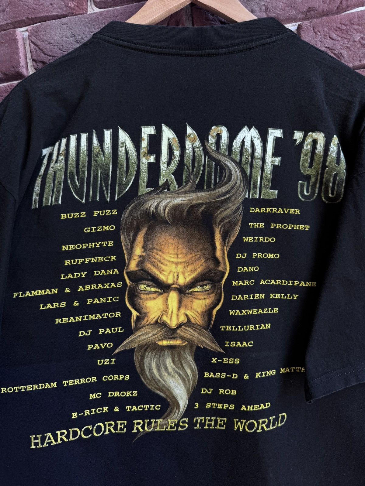 Band Tees Vintage 90s Thunderdome Wizard Hardcore Gabber Band Tshirt Size US XL / EU 56 / 4 - 6 Thumbnail