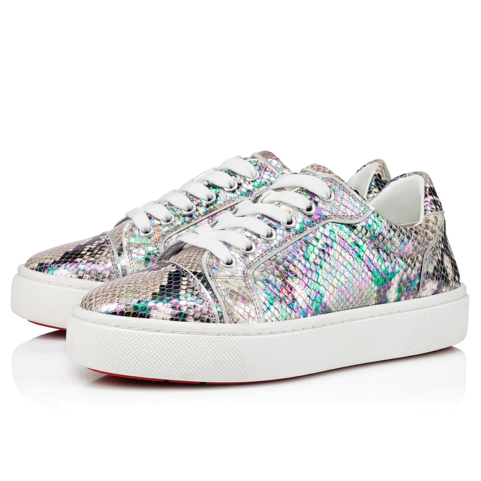 Christian Louboutin Christian Louboutin Flat Snake Lace Up Low Top Sneaker 38.5 Size US 8.5 / IT 38.5 - 1 Thumbnail