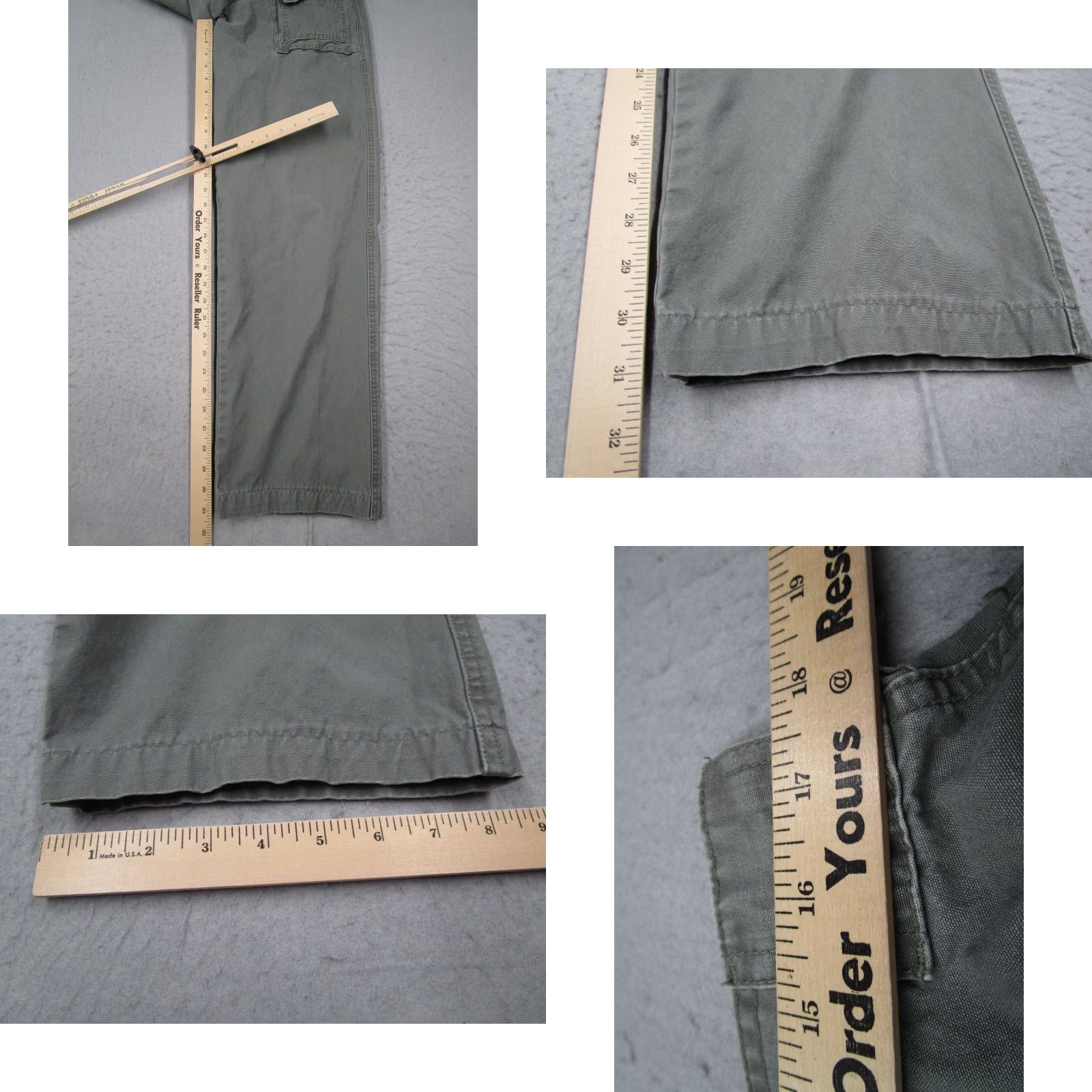 Vintage Cabela's Pants Mens 7 Pocket Hiker Cargo Work Canvas Cotton Green 36x31 Casual Travel Outdoor 90s Mens Size US 36 / EU 52 - 8 Thumbnail
