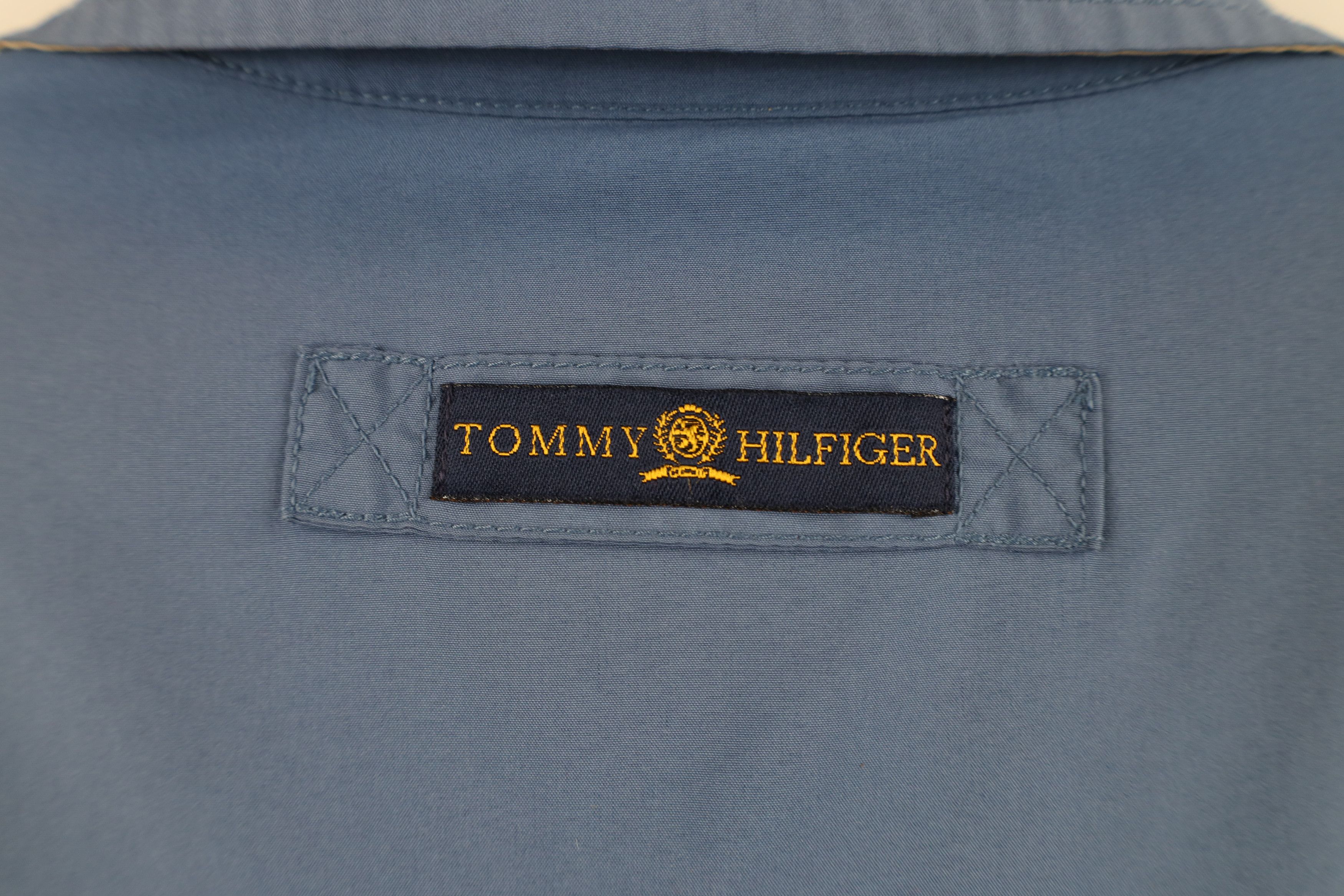 Tommy Hilfiger Vintage 90s Tommy Hilfiger Microfiber Bomber Jacket Blue Size US L / EU 52-54 / 3 - 13 Thumbnail