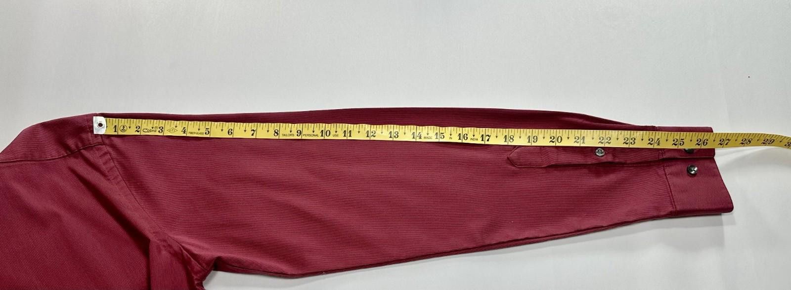 Van Heusen Van Heusen Stain Shield Slim Fit Stretch Button Up Red Men M Size US M / EU 48-50 / 2 - 5 Thumbnail