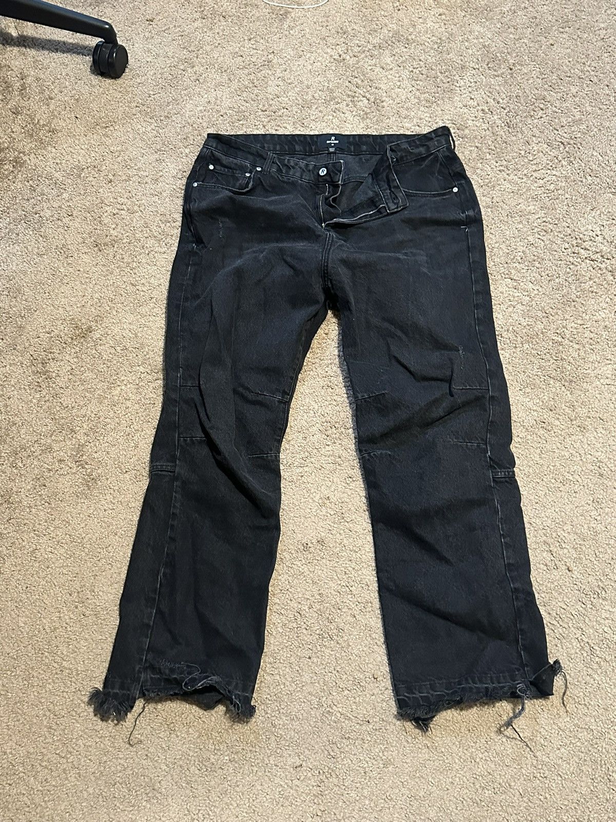 Represent Clo. Represent R2 Stepped Hem Denim - Off Black - 38 / Off Black Size US 38 / EU 54 - 1 Thumbnail
