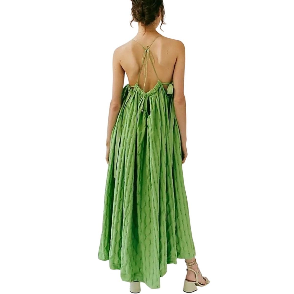 Free People Free People NEW Primmy Midi Dress Size Medium Green Size M / US 6-8 / IT 42-44 - 2 Thumbnail