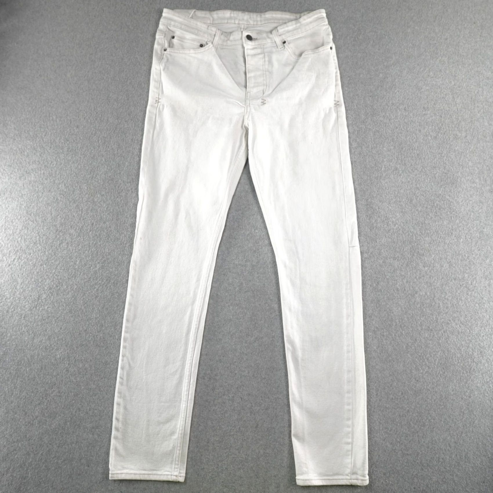 Ksubi ksubi Jeans Mens 33X31 White Skinny Slim Fit Denim Shirt? Size US 33 - 2 Thumbnail